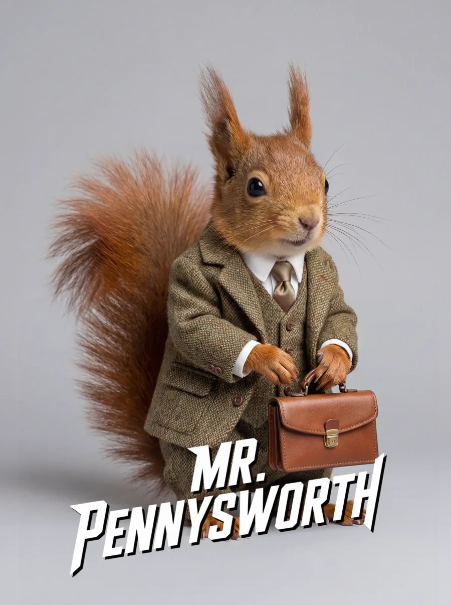 Karakterposter van Mr. Pennysworth, de financiële man