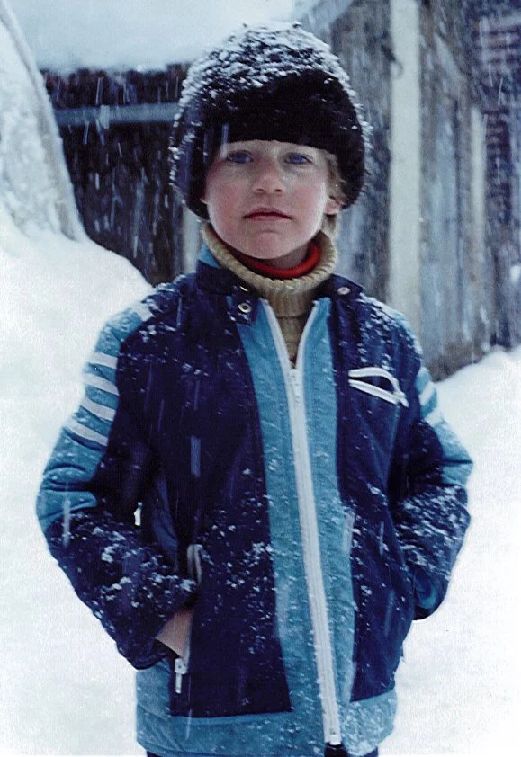 Ik, als kind in de sneeuw
