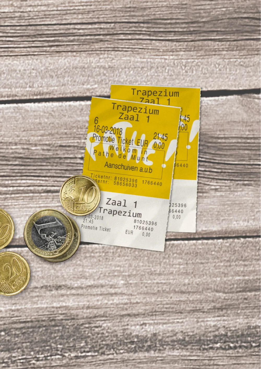 Cinema tickets for a film that never played