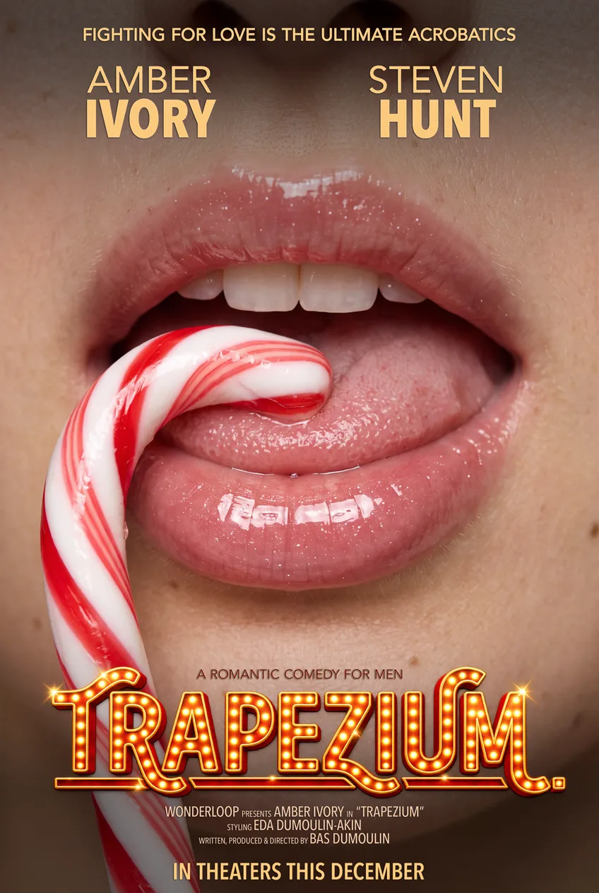 Trapezium poster with Amber and Steven